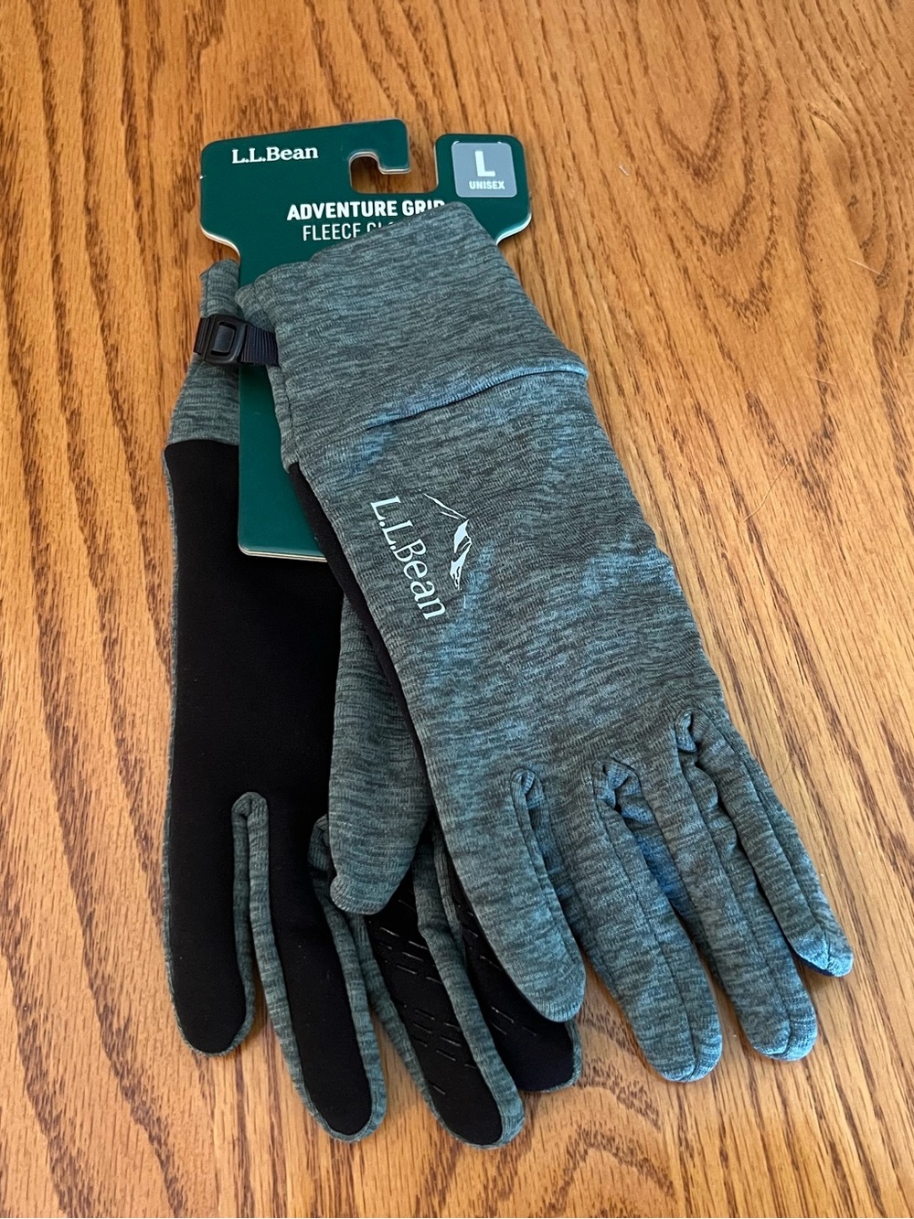L.L. Bean Unisex Adventure Grip Fleece-Lined Gloves Sea Green Large